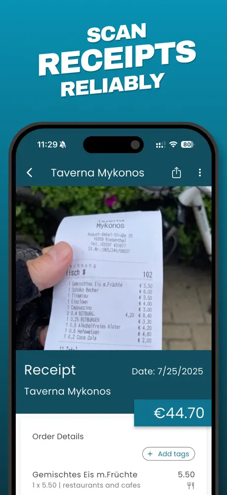Receiptix — leitor de cupom fiscal